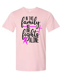 Load image into Gallery viewer, In This Family No One Fights Alone Bella Canvas Heather Pink Short Sleeve