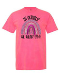 Load image into Gallery viewer, In October We Wear Pink Comfort Colors Neon Pink Sleeve