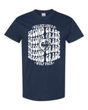 Load image into Gallery viewer, Custom School with Grade Gildan Navy Shirt Sleeve T-Shirt