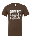 Load image into Gallery viewer, Howdy Second Grade Bella Canvas Heather Brown Short Sleeve T-Shirt