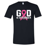 Load image into Gallery viewer, God Is Stronger Gildan Soft style Black Short Sleeve Shirt