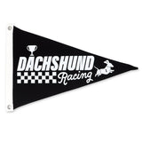 Load image into Gallery viewer, dachshund racing canvas pennant flag