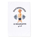 Load image into Gallery viewer, dachshunds &amp; deadlifts gym towel - bean goods